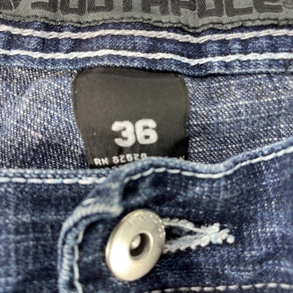 Vintage SouthPole Jeans Men's Size 36x25 Y2K 4180 Relaxed Baggy Wide Leg Blue - Picture 4 of 12